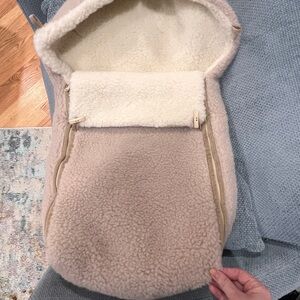Luxurious Cream Merino Wool Baby Bag